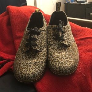 New Dr Marten’s Canvas Soho Leopard Print Shoes